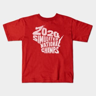 Wisconsin Simulated 2020 Basketball champions Kids T-Shirt